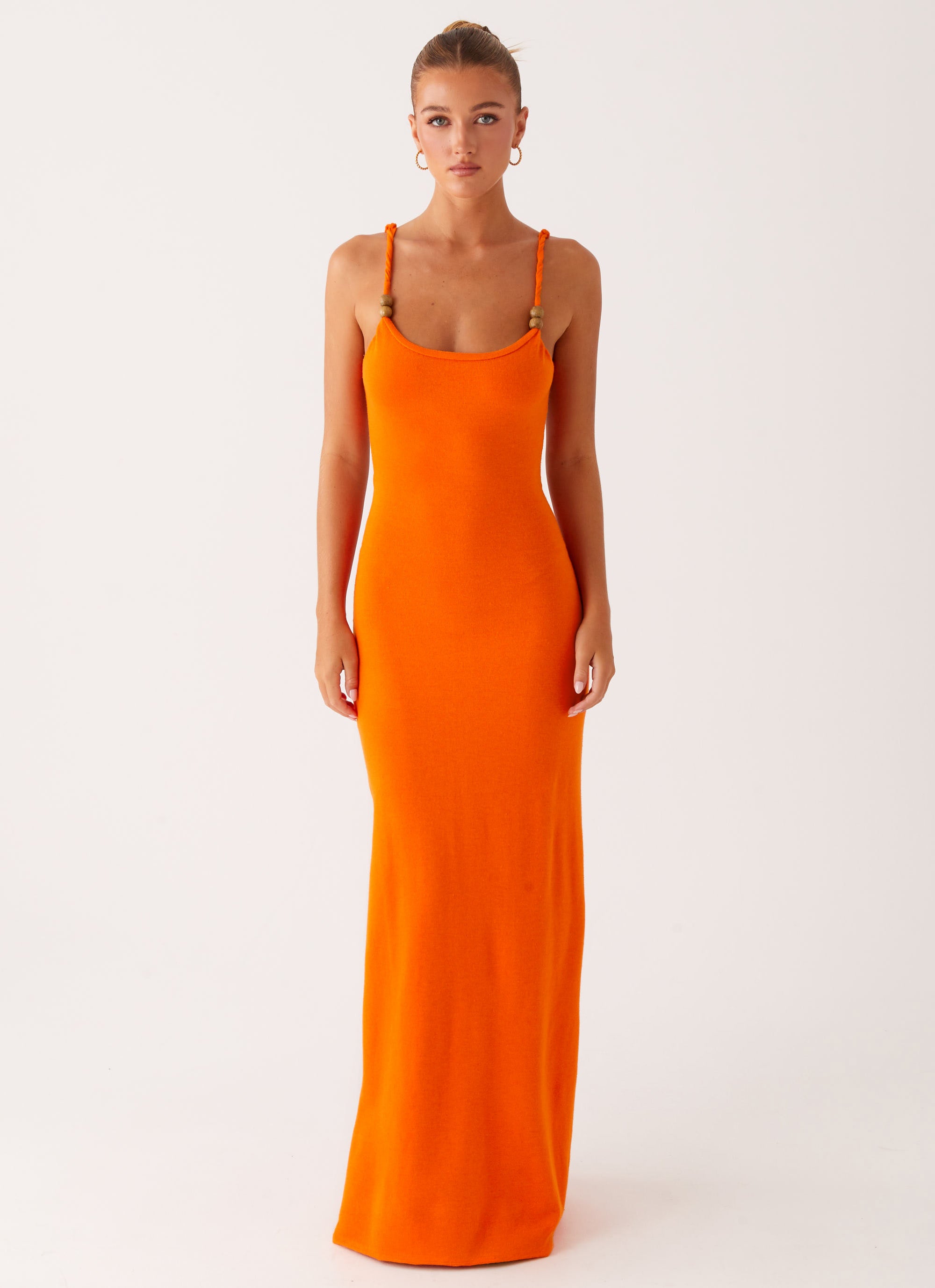 Elaina Knit Maxi Dress - Orange Peppermayo UK Elaina Knit Maxi Dress - Orange Peppermayo UK