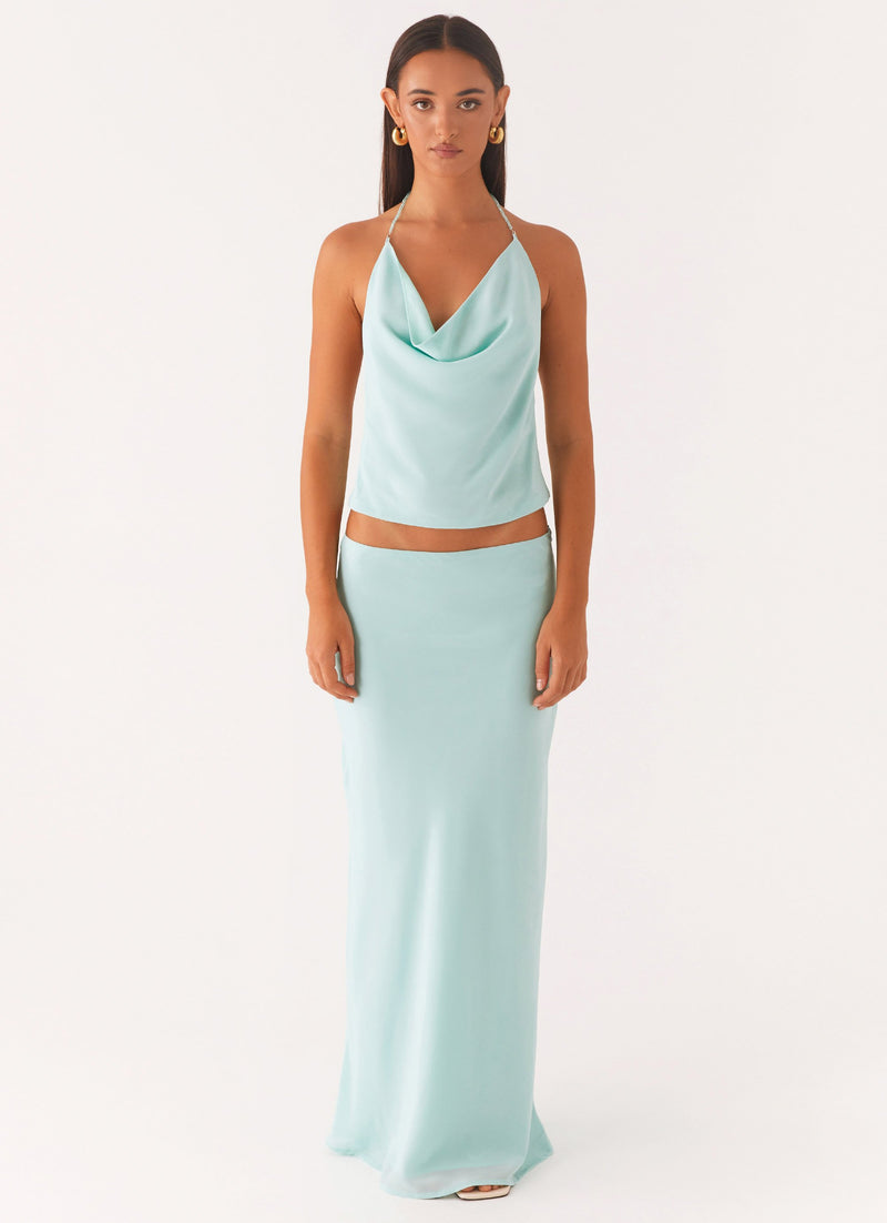 Another Life Halter Top - Pale Blue