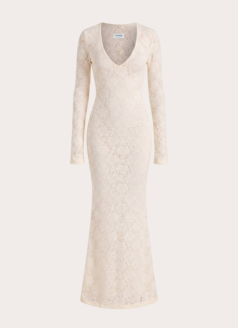 Astoria Long Sleeve Maxi Dress - Ivory