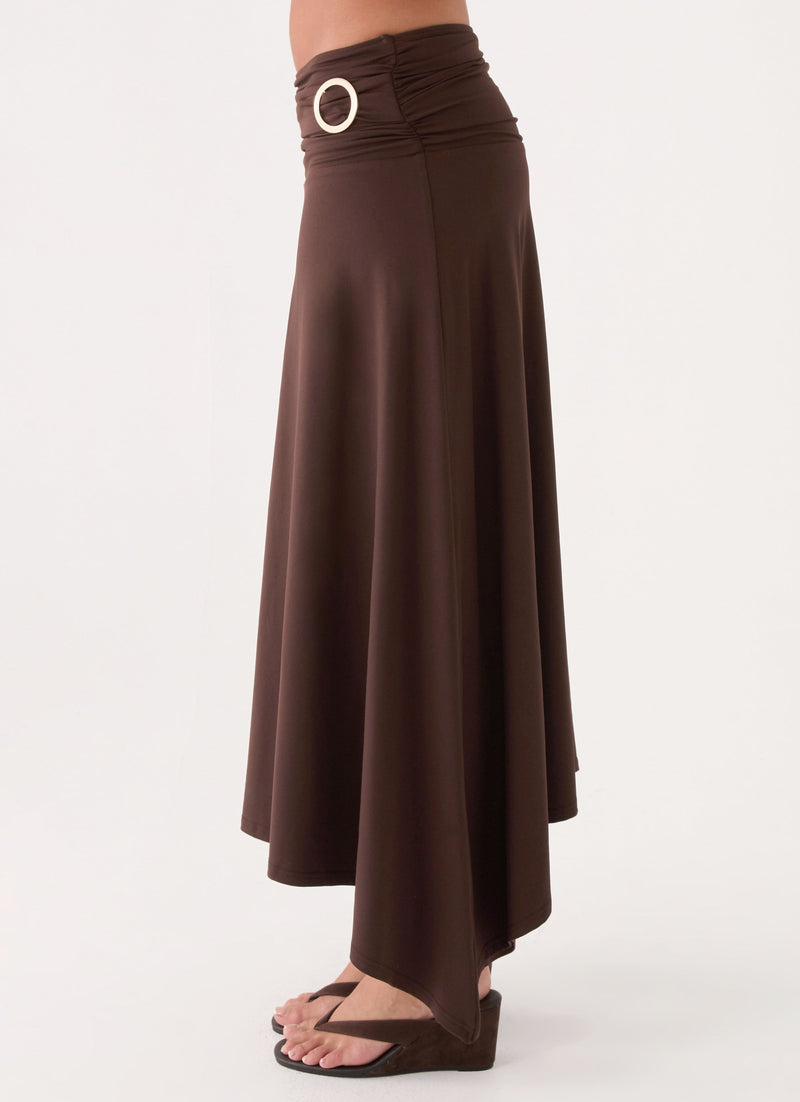 Automatic Midi Skirt - Rose Taupe