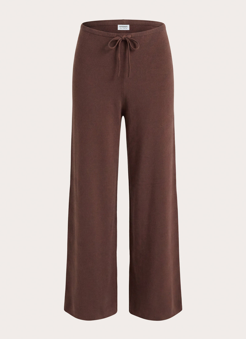 Aviara Knit Low Rise Pant - Chocolate