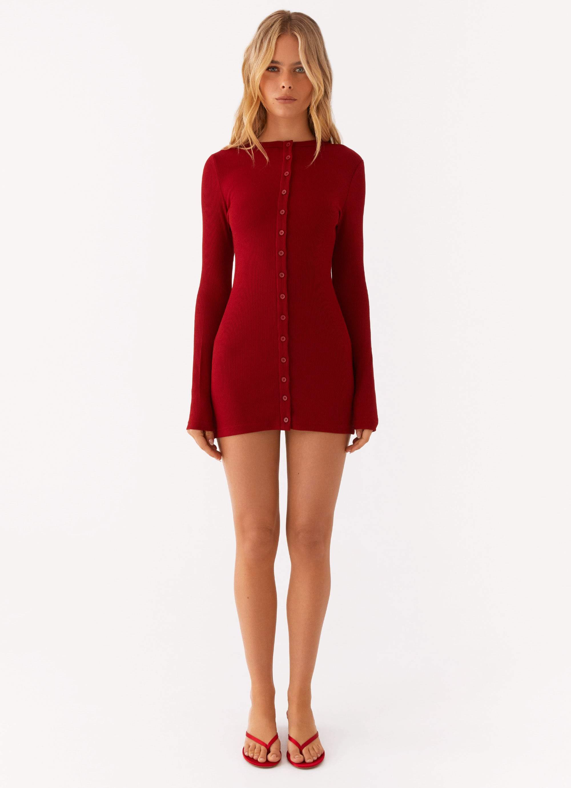 Blair Long Sleeve Mini Dress - Red Peppermayo UK Blair Long Sleeve Mini Dress - Red Peppermayo UK