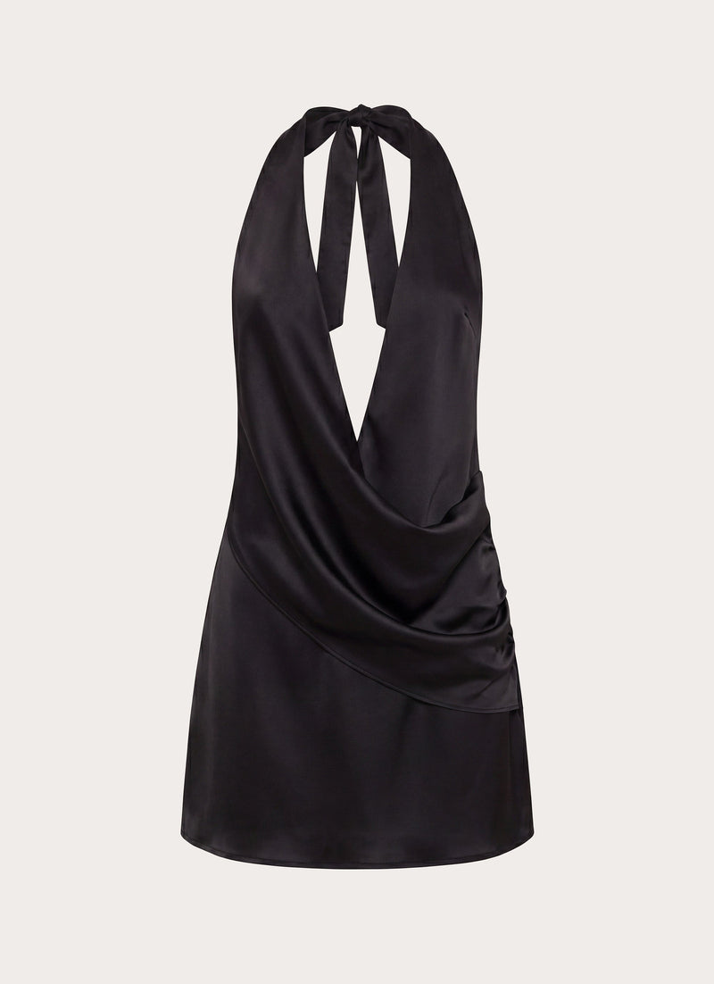 Calm Nights Mini Dress - Black