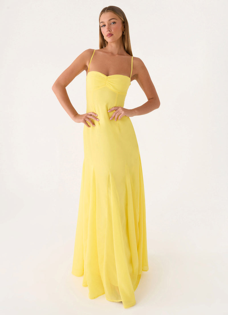 Carlin Maxi Dress - Bright Lemon