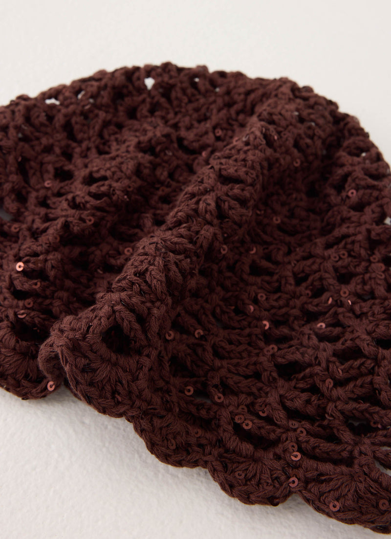 Coastal Muse Crochet Hat - Brown