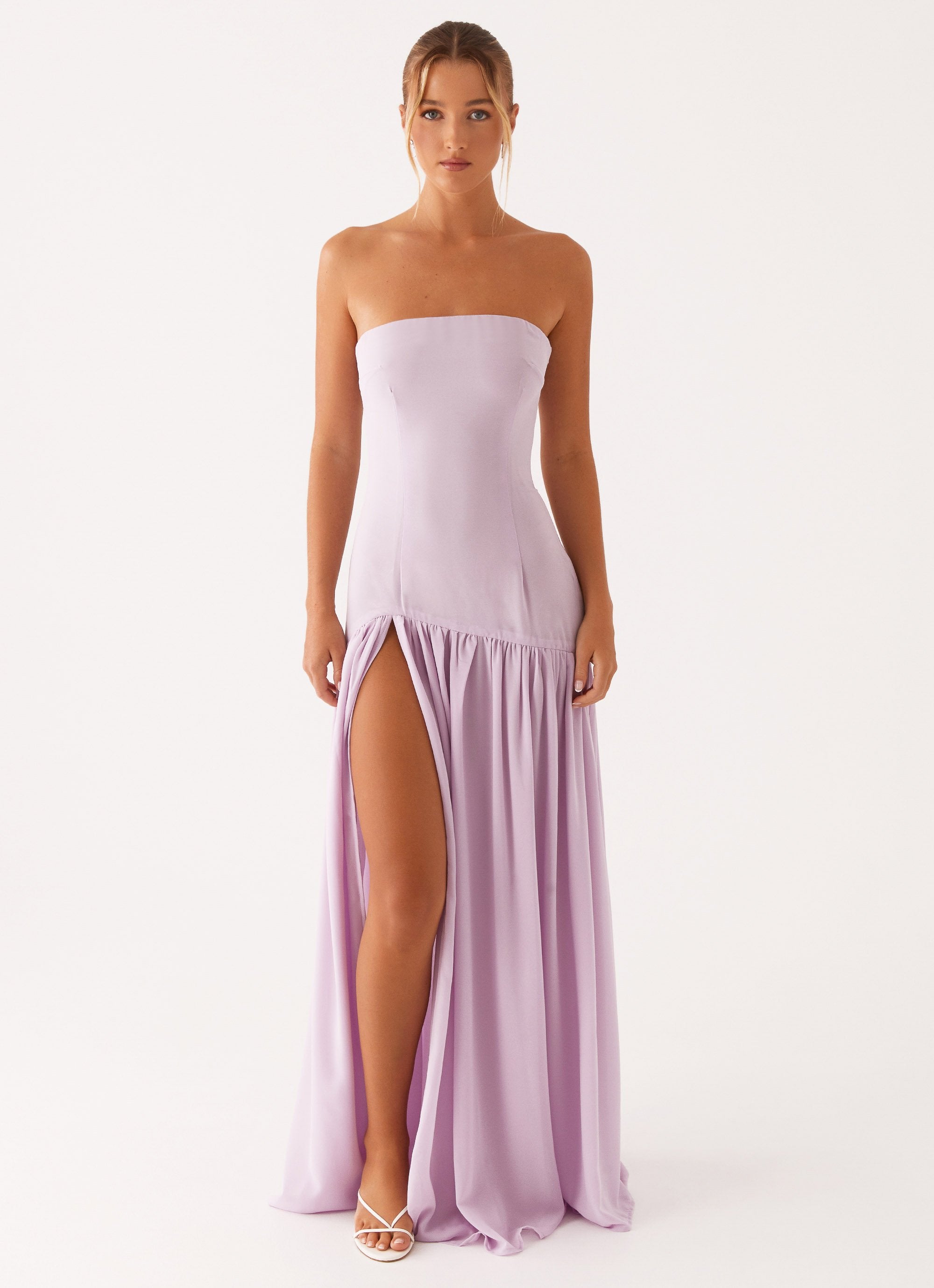 Eden Strapless Maxi Dress - Lilac Peppermayo UK Eden Strapless Maxi Dress - Lilac Peppermayo UK