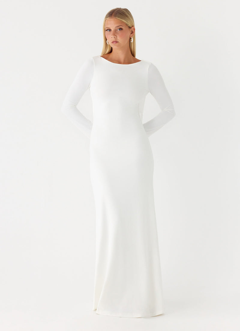 Elmont Long Sleeve Maxi Dress - White