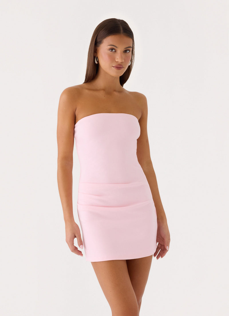 Eluna Strapless Mini Dress - Pink