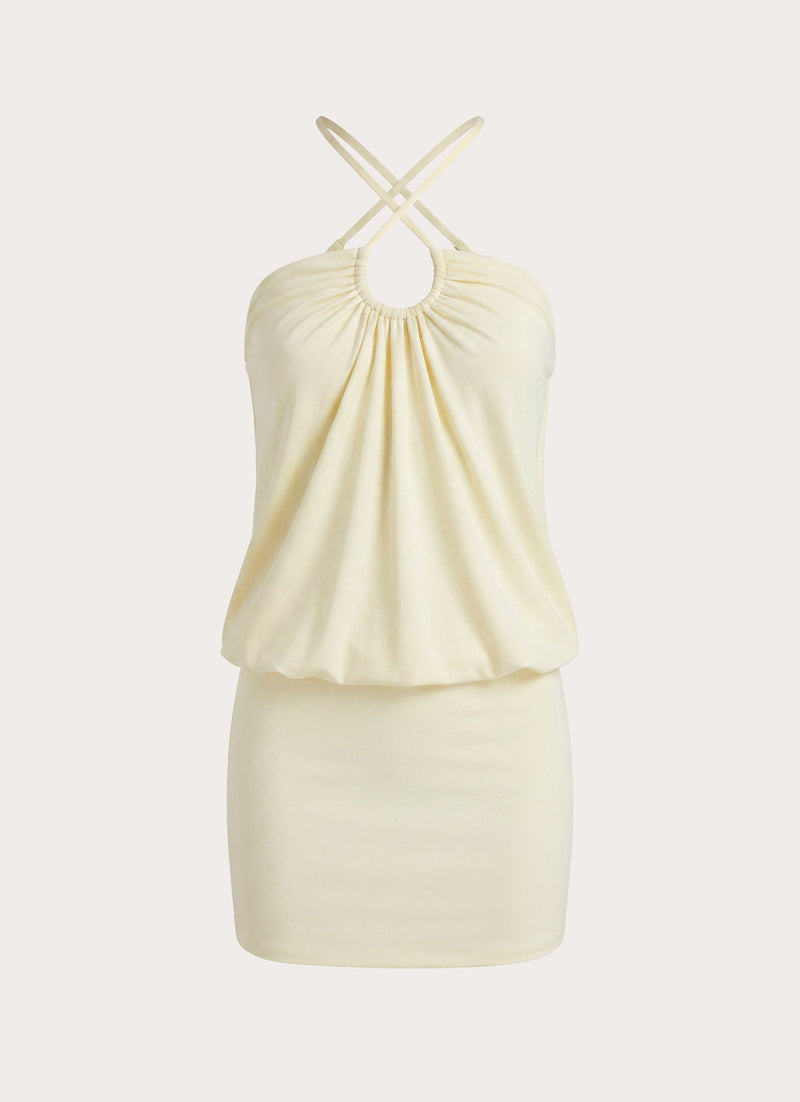 Etta Halter Mini Dress - Yellow