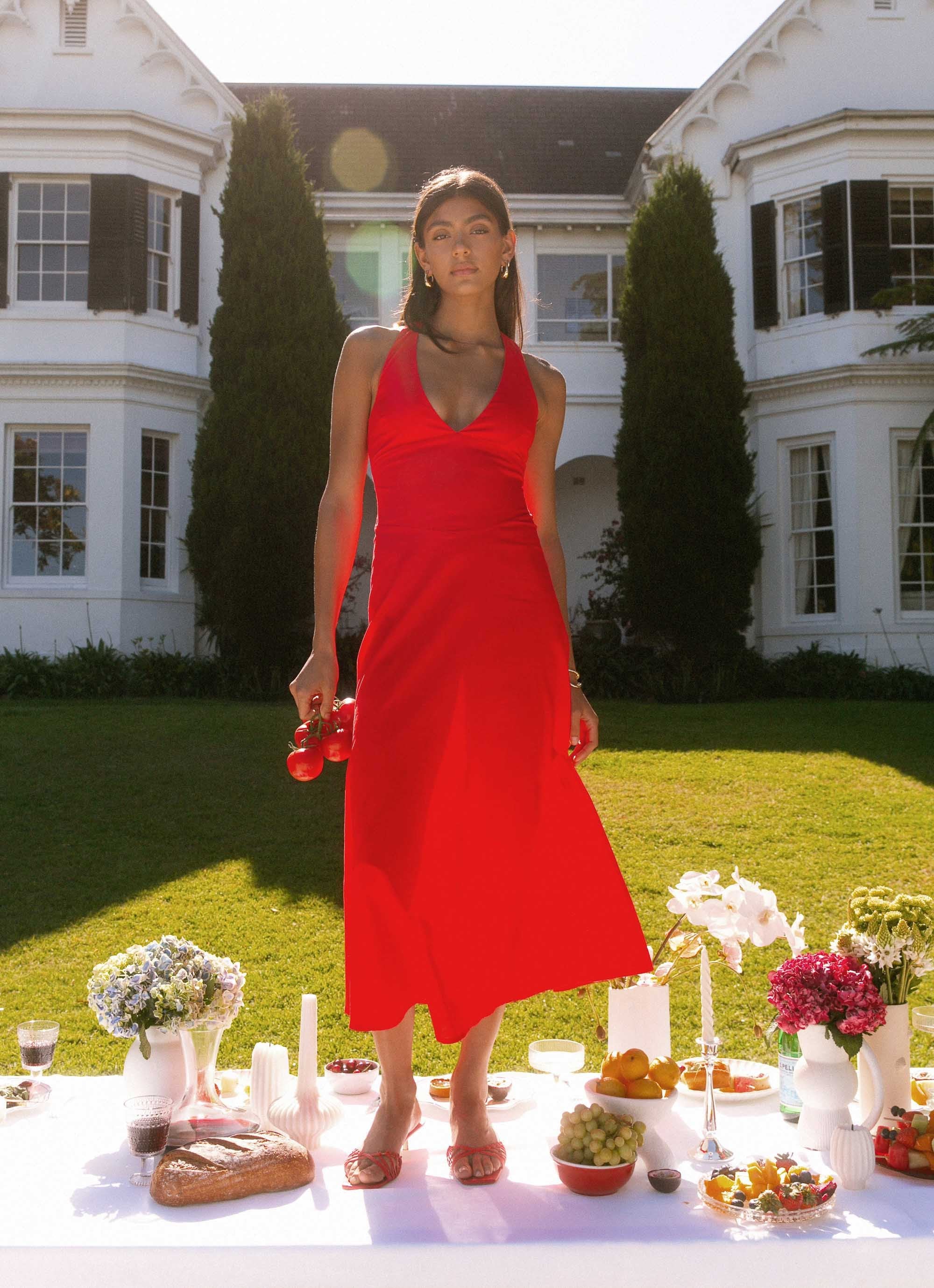 Falling For You Midi Dress - Red Peppermayo UK Falling For You Midi Dress - Red Peppermayo UK