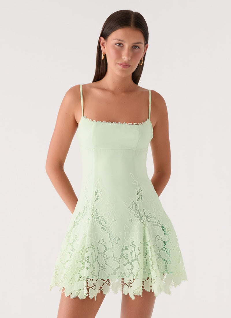 Florine Mini Dress - Pistachio