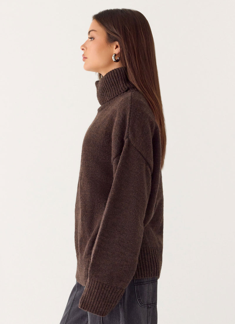 Gabrielle Knit Sweater - Chocolate