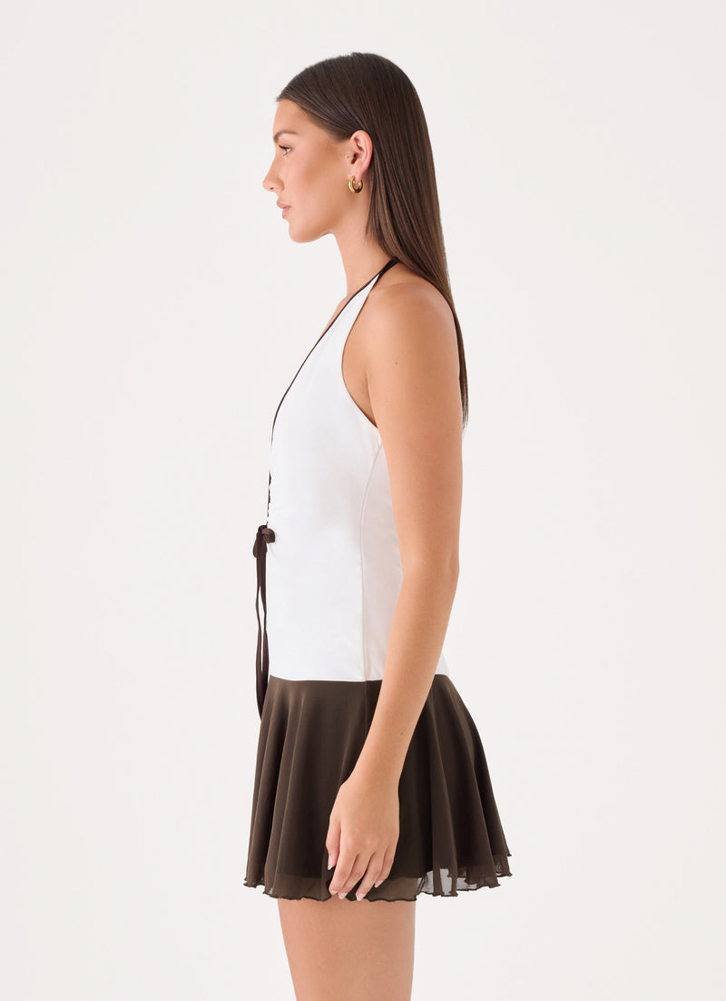 Galina Halter Mini Dress - Ivory