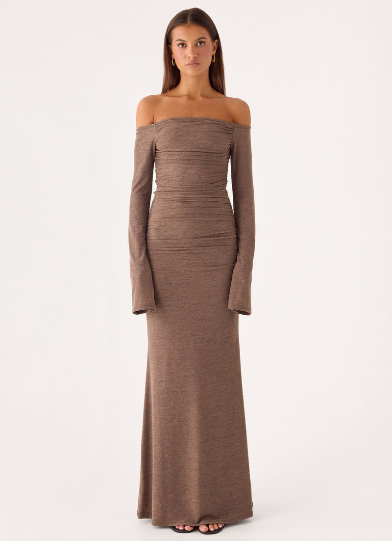 Hollywood Action Maxi Dress - Taupe