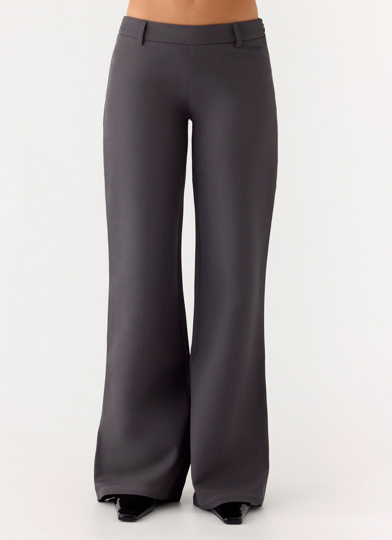 Hot As Ice Low Rise Pants - Grey