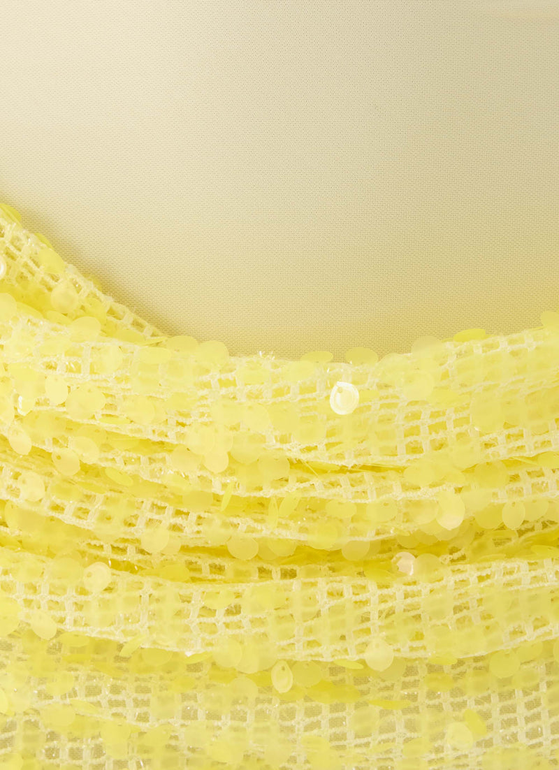 Indira Halter Mini Dress - Yellow