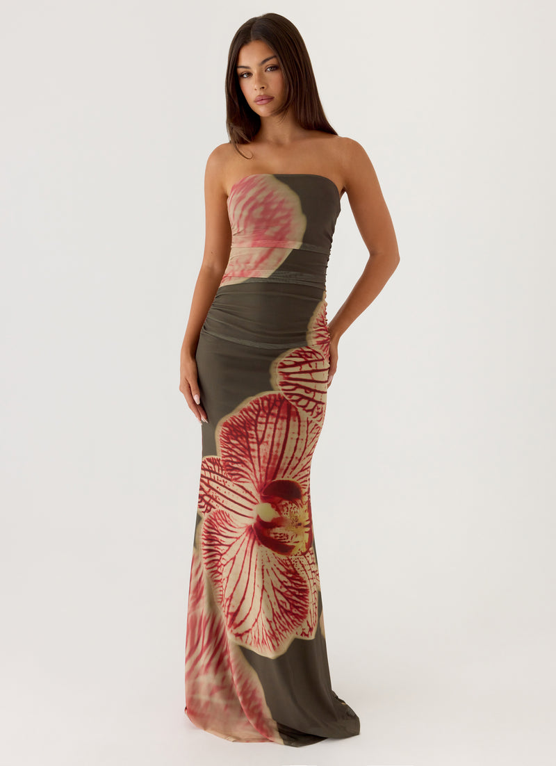 Iroha Strapless Maxi Dress - Jungle Grove