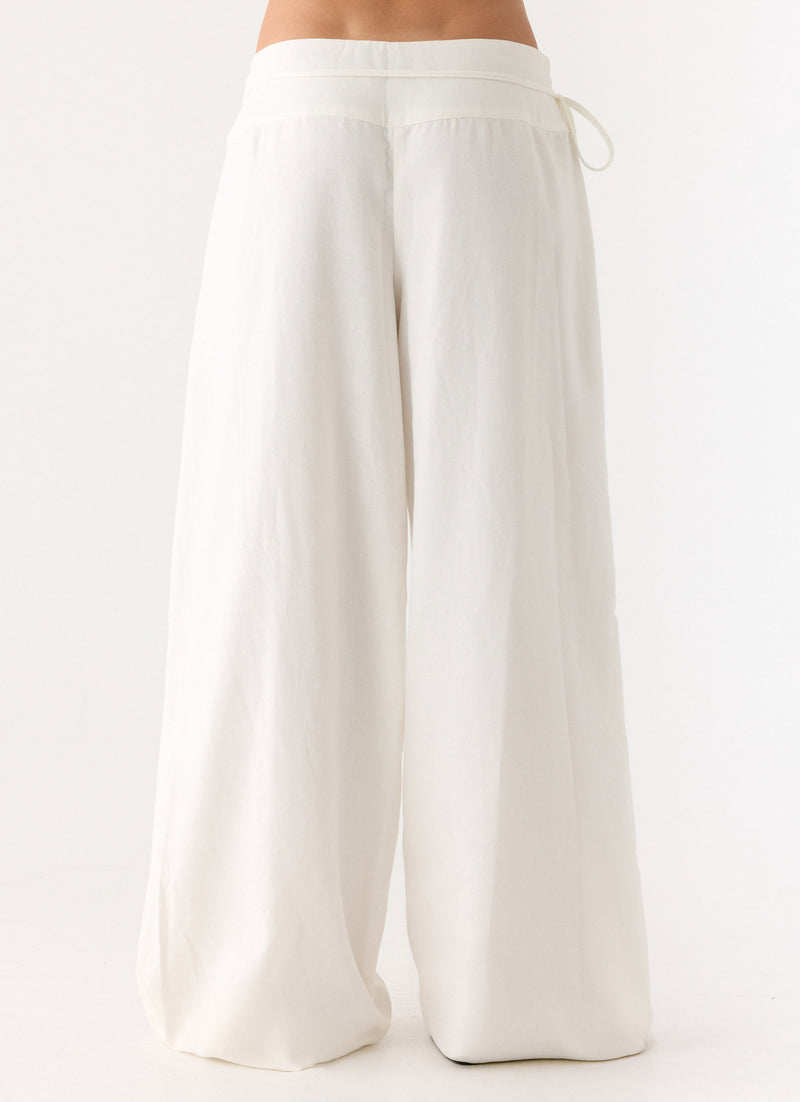 Isobel Linen Pants - White