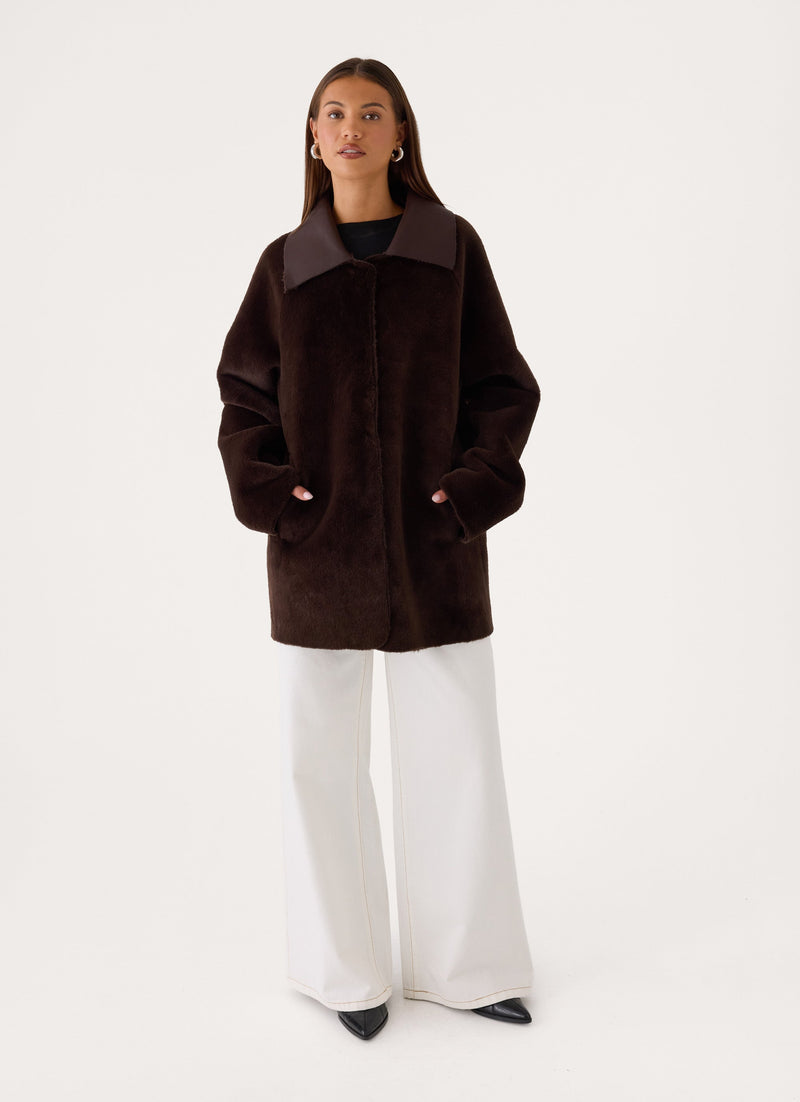 Kaelyn Reversible Jacket - Dark Chocolate