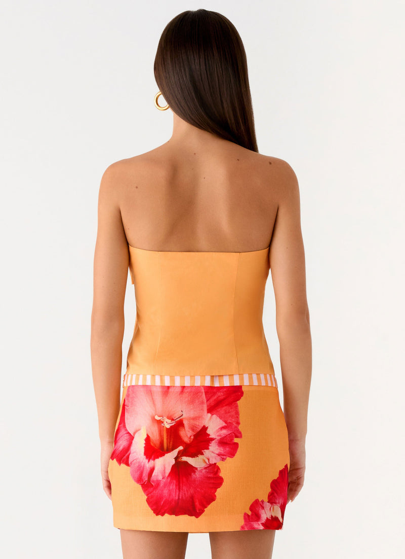 Kalya Mini Skirt - Orange