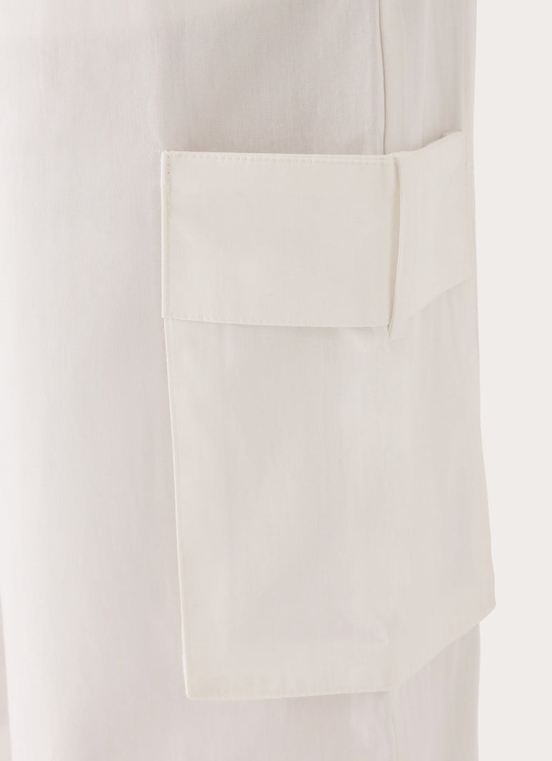 Kynzi Cargo Pants - White