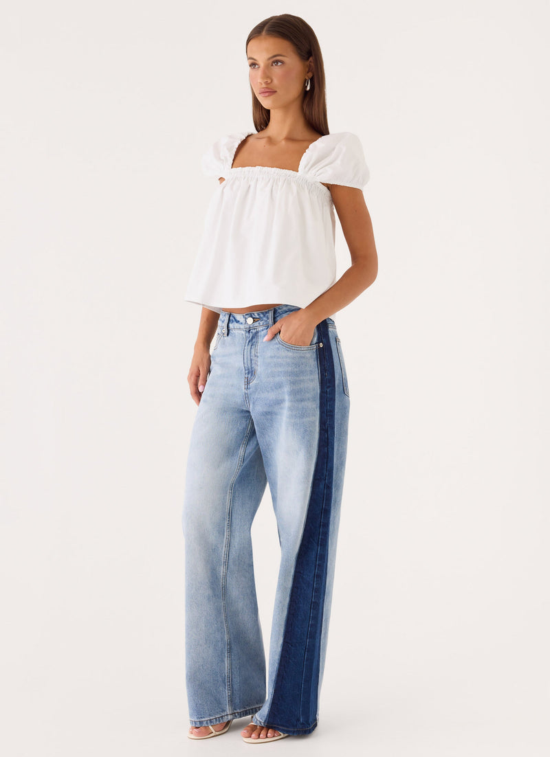 Lawrence Denim Jeans - Washed Blue