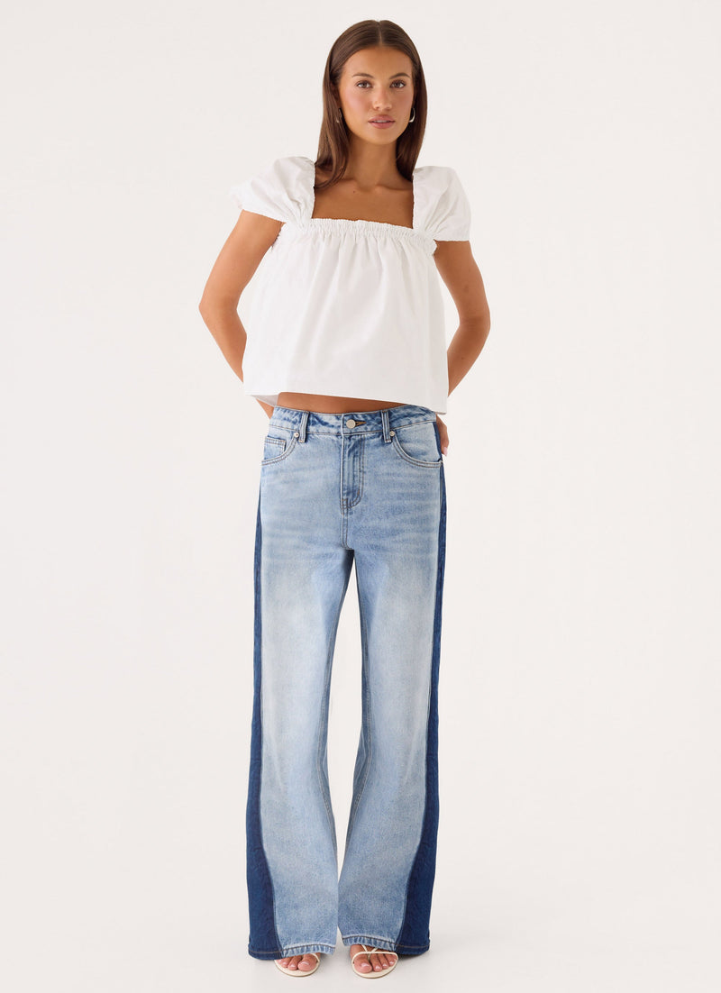 Lawrence Denim Jeans - Washed Blue