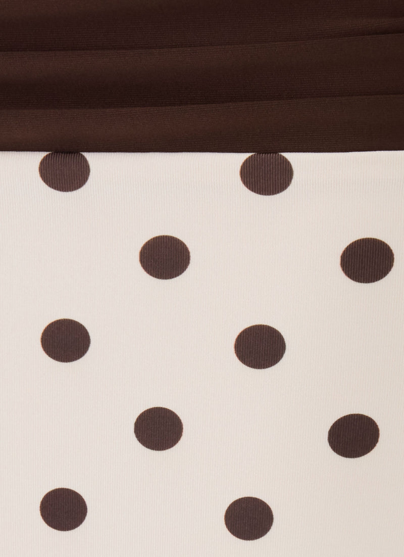 Lorelei Midi Skirt - Cream Polka Dot