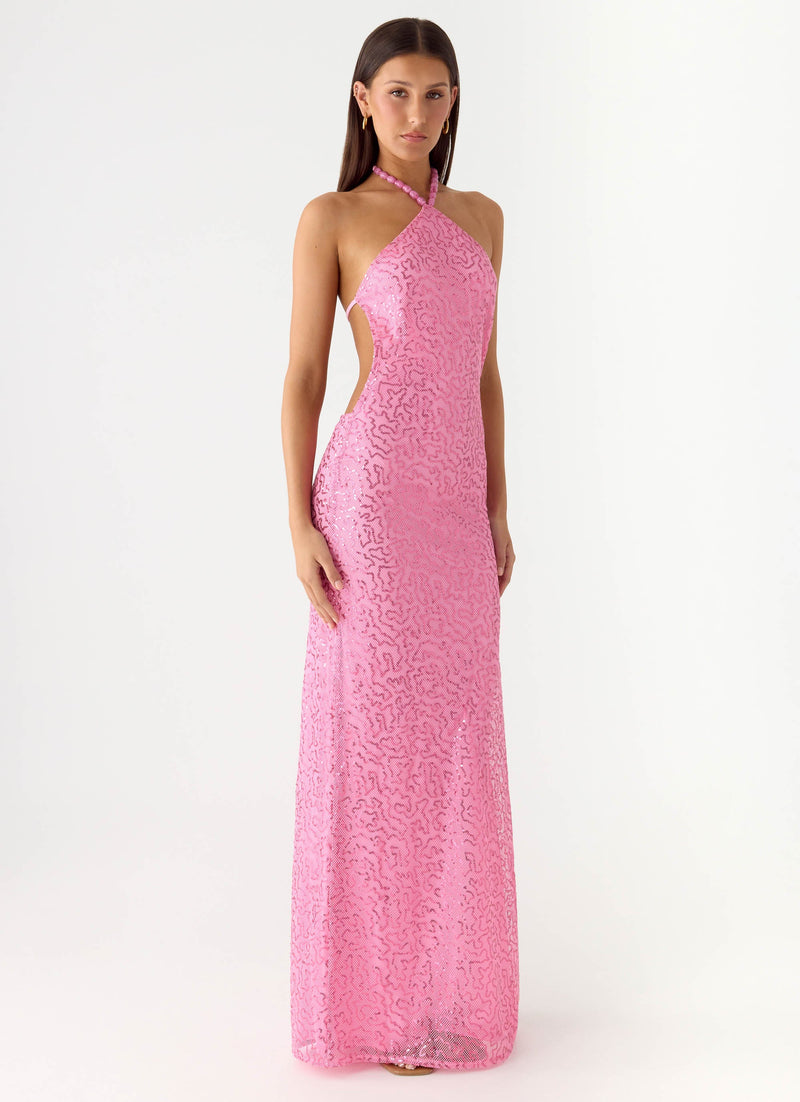 Lorenz Sequin Maxi Dress - Pink