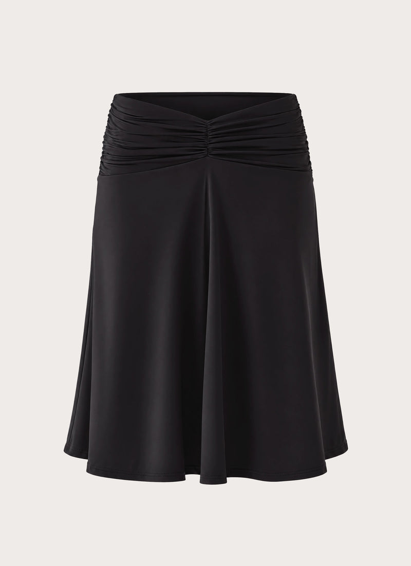 Madelyne Jersey Midi Skirt - Black
