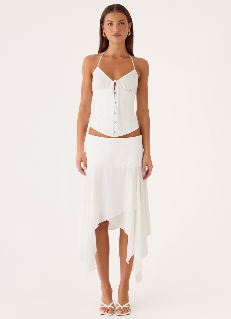 Madi Midi Skirt - White