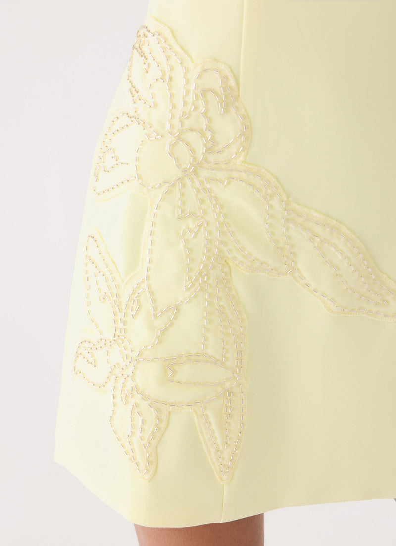 Marta Strapless Mini Dress - Yellow