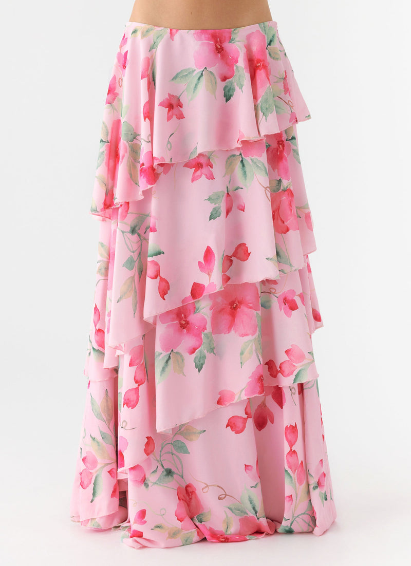 Melody Remedy Tiered Maxi Skirt - Petal Soleil