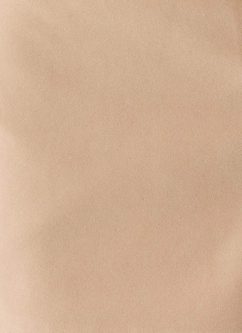 Milae Faux Suede Micro Mini Skirt - Beige