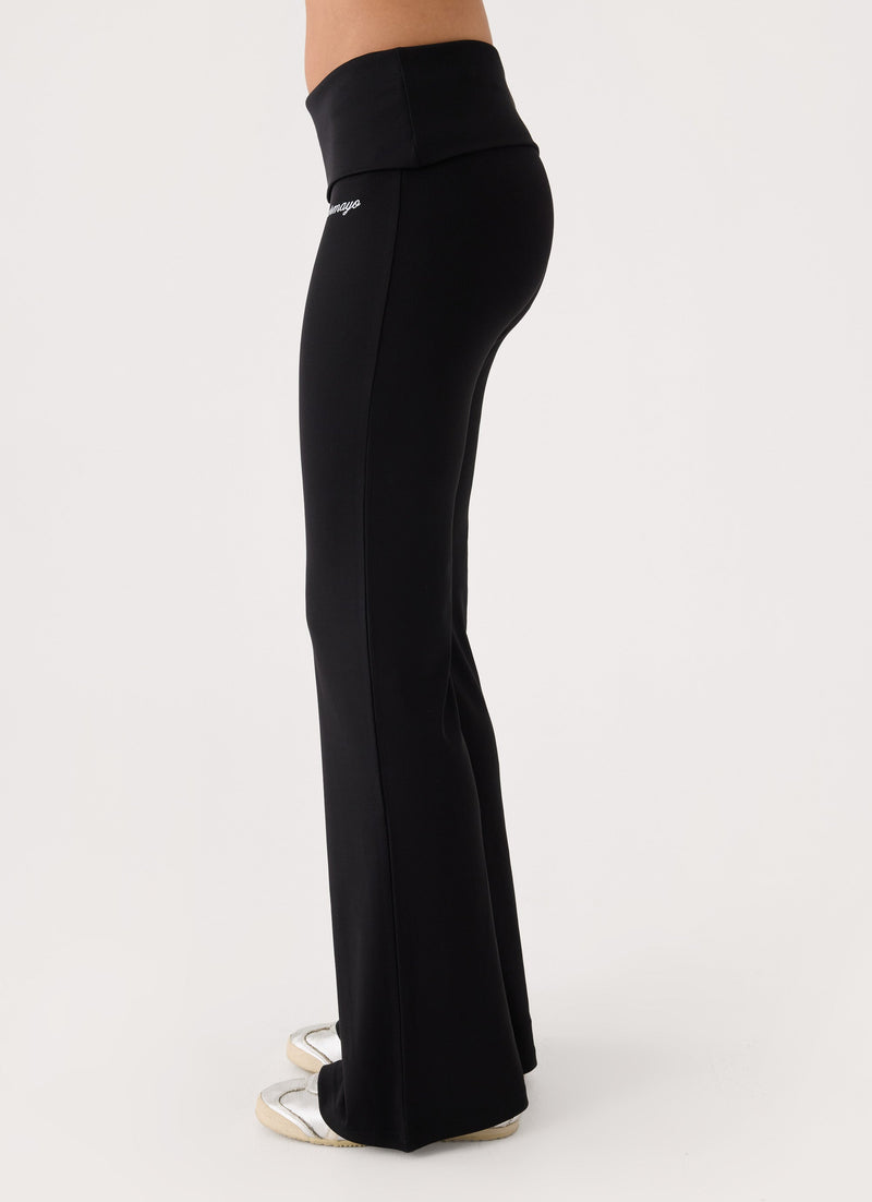 Muse Roll Waist Pants - Black