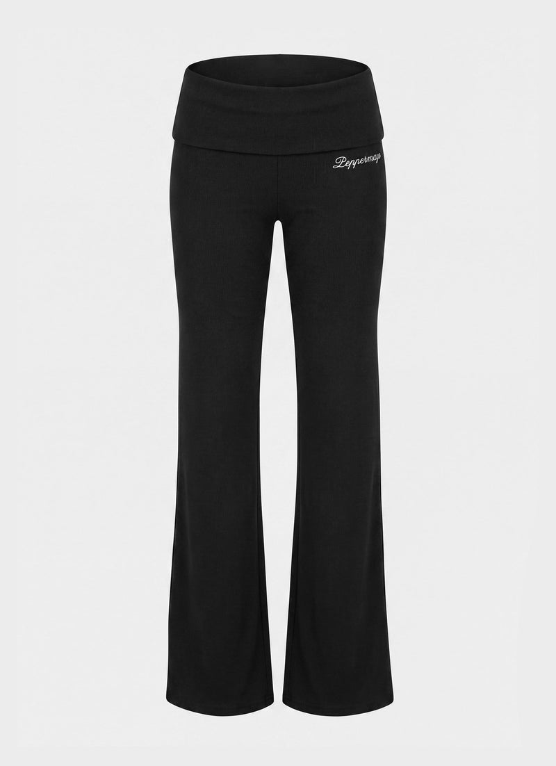 Muse Roll Waist Pants - Black