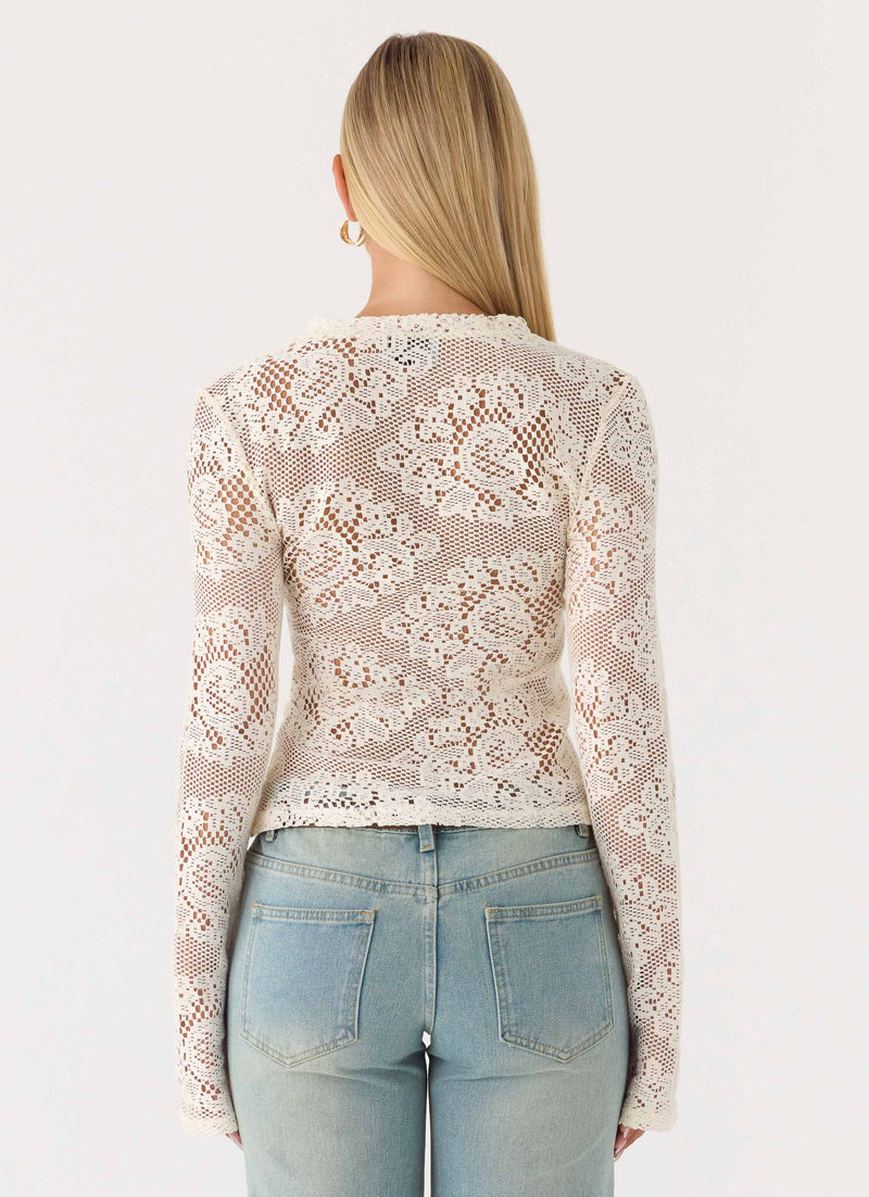 Orellia Long Sleeve Top - Ivory