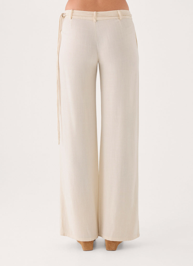 Pearl Coast Linen Pant - Ivory