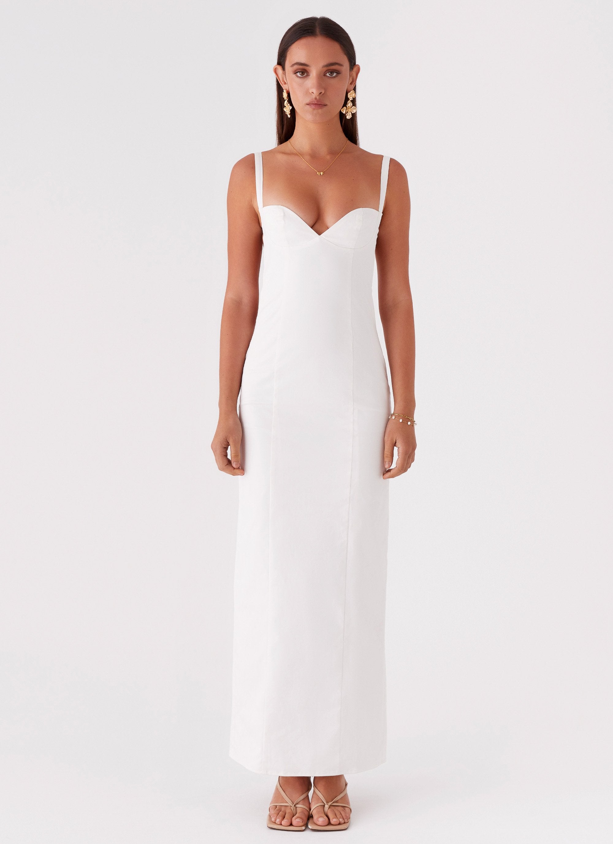 Naomi Backless Maxi Dress - Off White Peppermayo UK Naomi Backless Maxi Dress - Off White Peppermayo UK