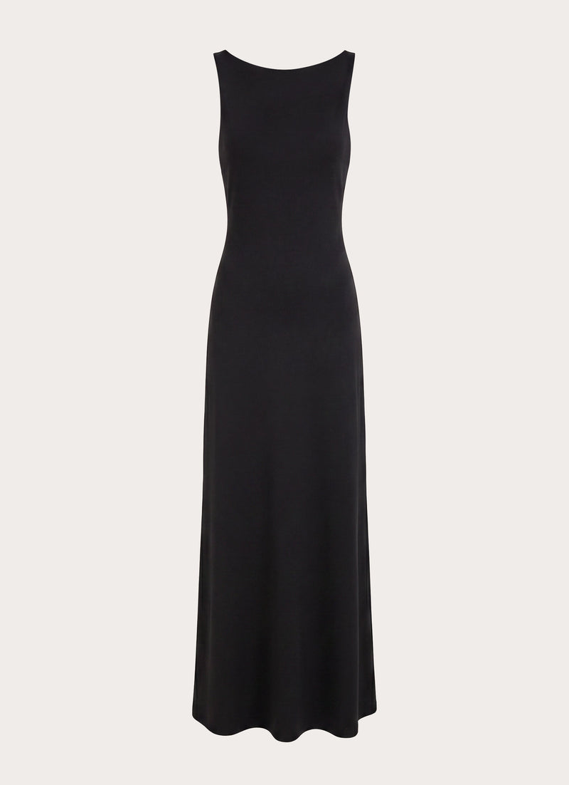 Ravelle Mesh Back Maxi Dress - Black