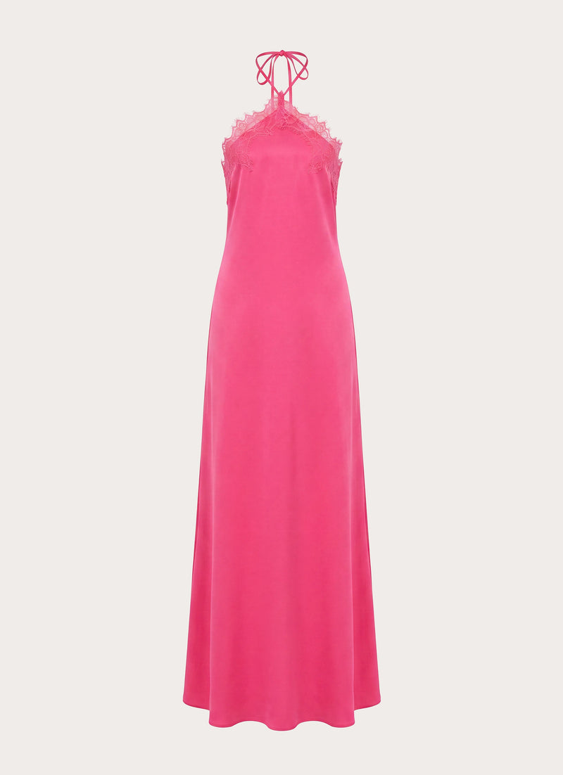 Samaria Halter Maxi Dress - Berry