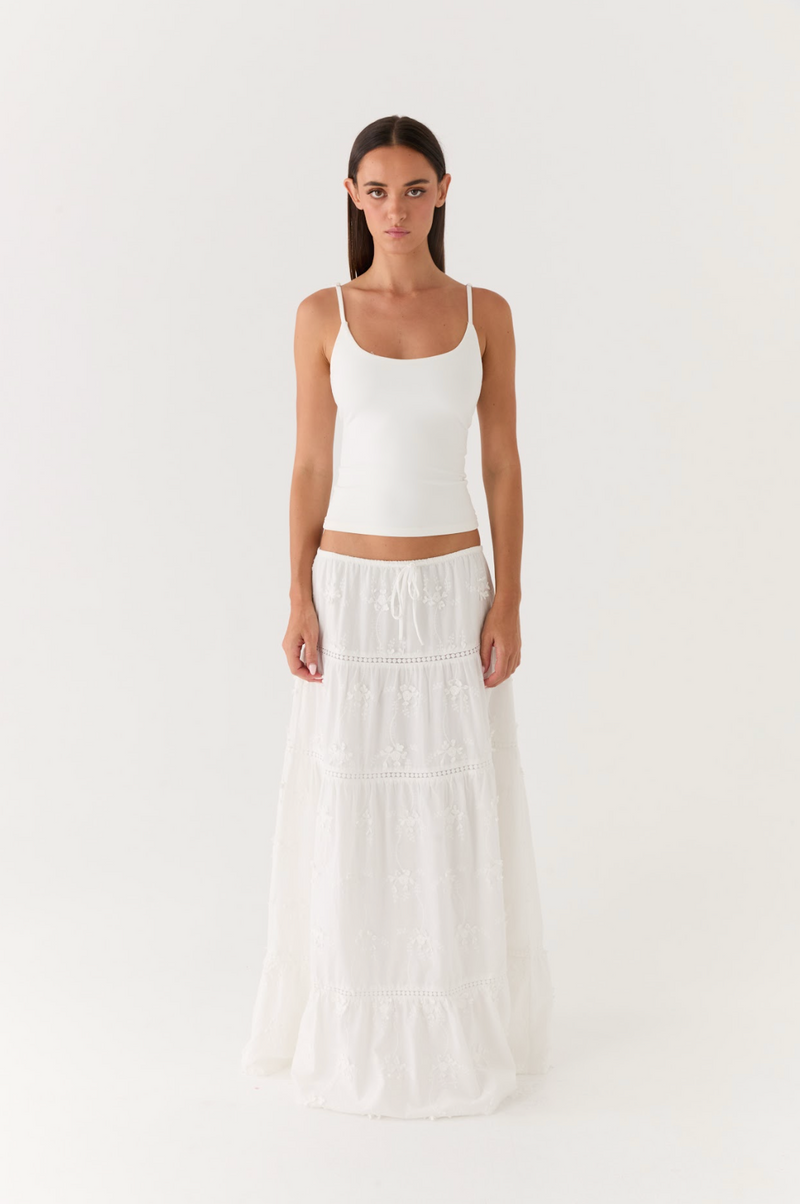Yours To Keep Maxi Skirt - White