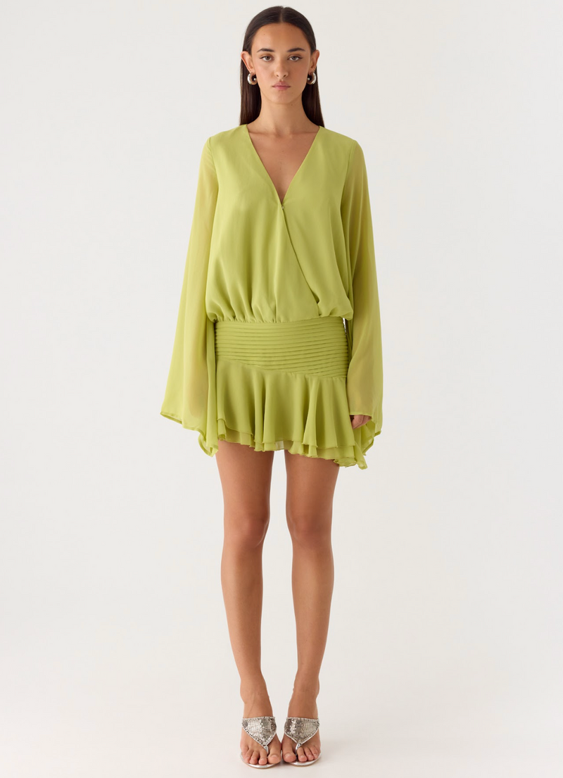 Solo In Soho Mini Dress - Lime