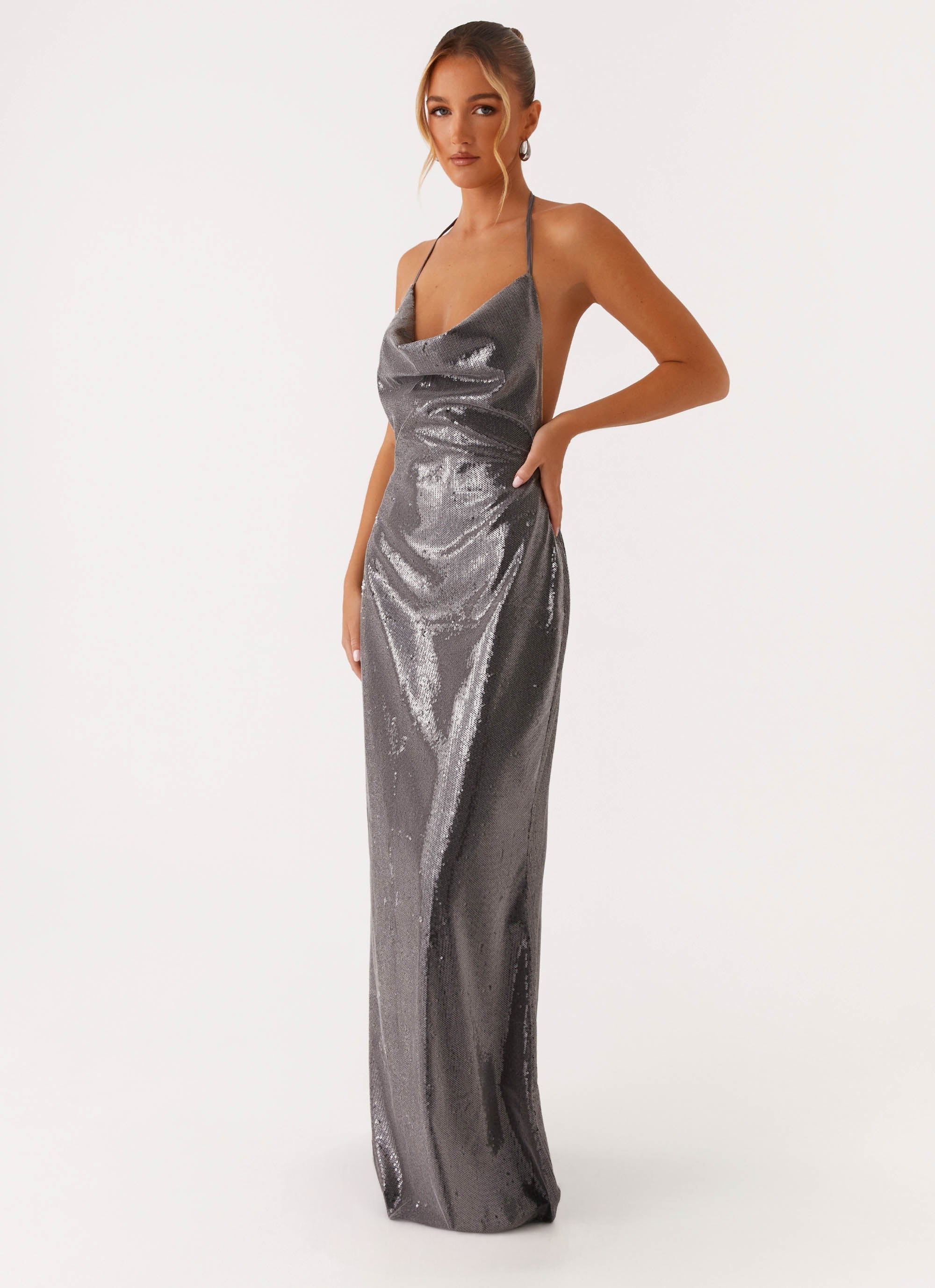 ss silver dress Silver Beaded Sweetheart Mermaid Long Formal Dress with Slit Silver / 4 / Spandex
