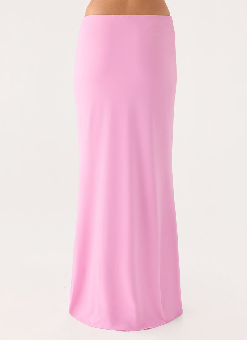 Small Moments Pleated Maxi Skirt - Pink