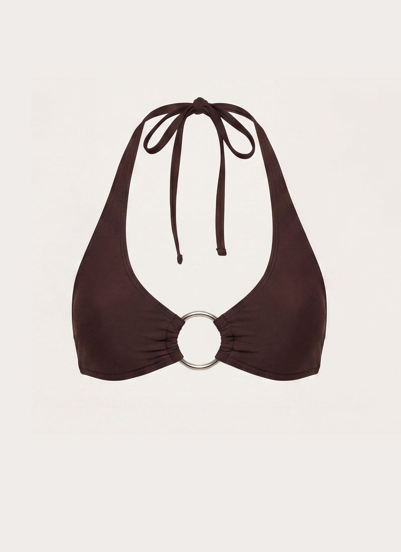 Soraya Halter Bikini Top - Chocolate