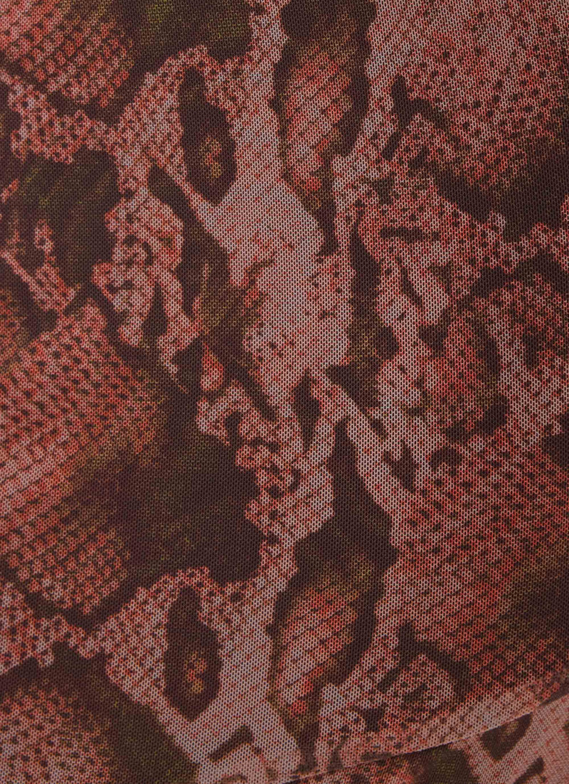 Strike First Maxi Skirt - Snake Print