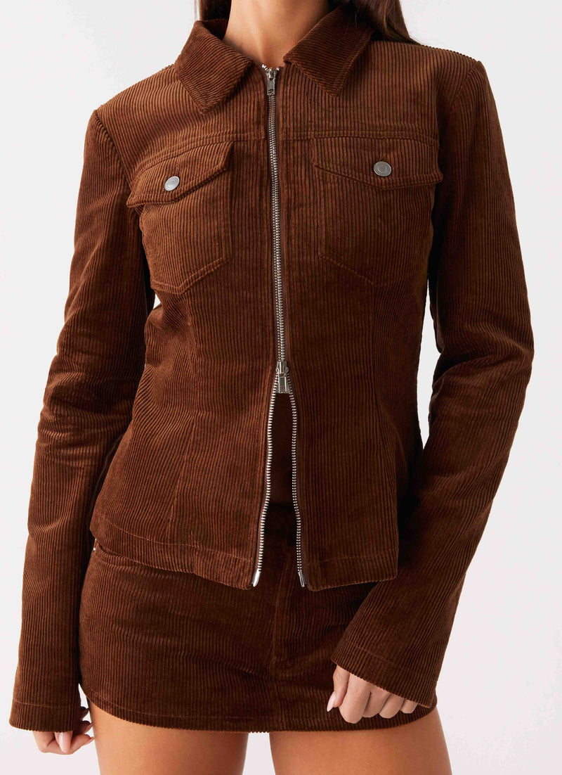 Taliyah Cord Jacket - Walnut