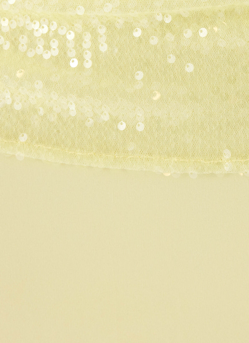 Tavina Sequin Halter Top - Yellow