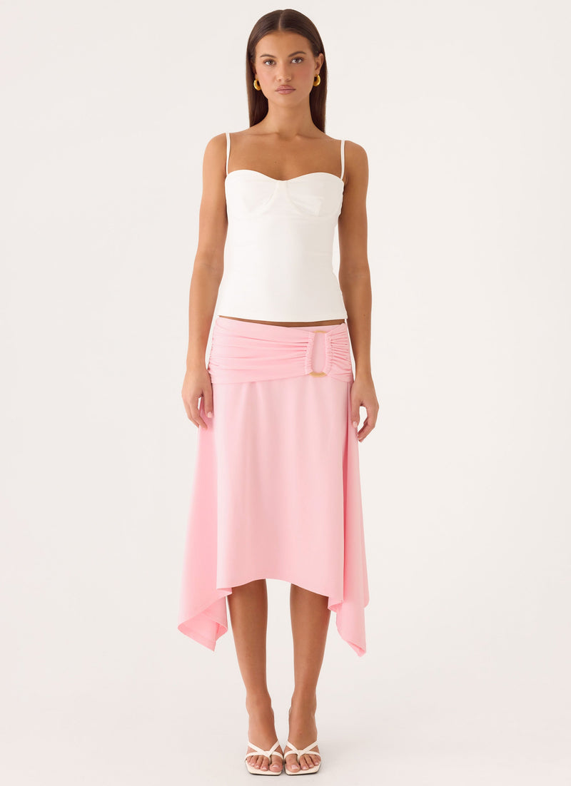 Vickine Midi Skirt - Pink